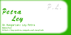 petra ley business card